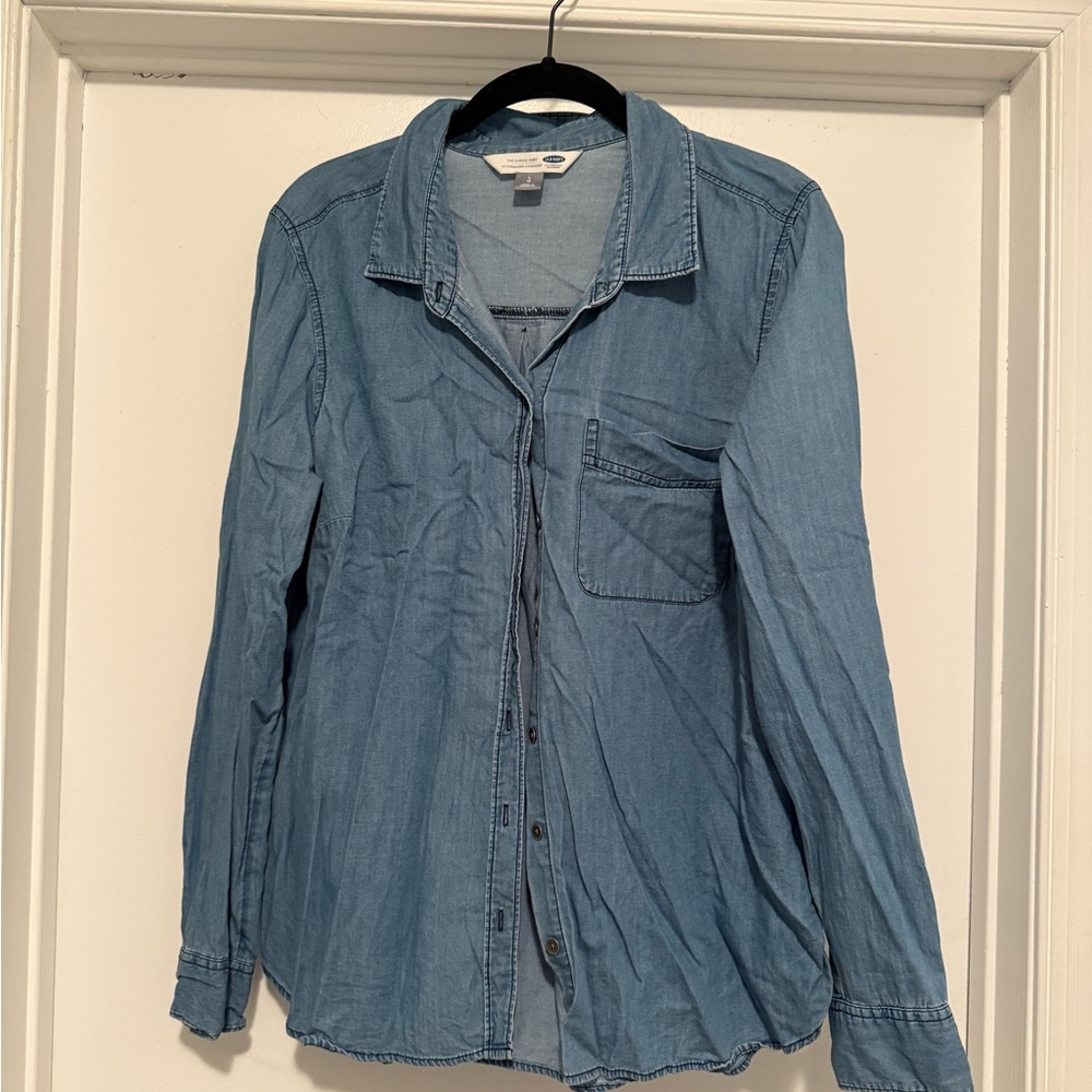 Old Navy Light Blue Chambray Shirt